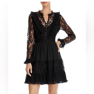 Black Lace Long Sleeve Dress